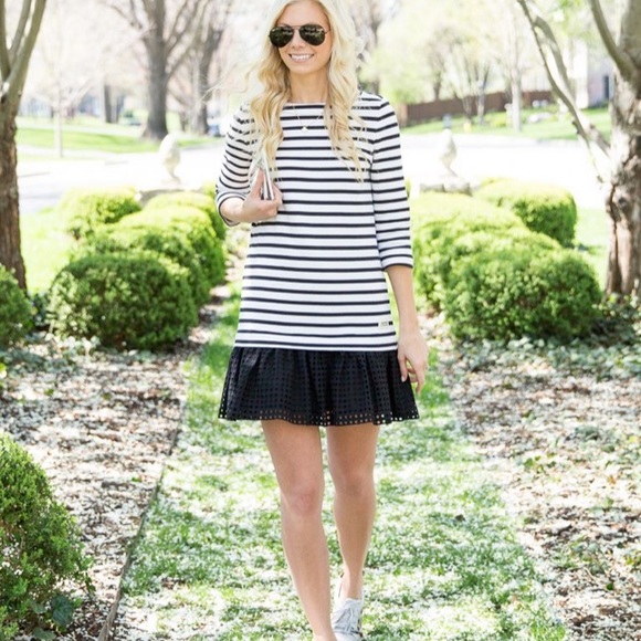 kate spade Dresses & Skirts - KATE SPADE| BROOME ST EYELET HEM STRIPED DRESS